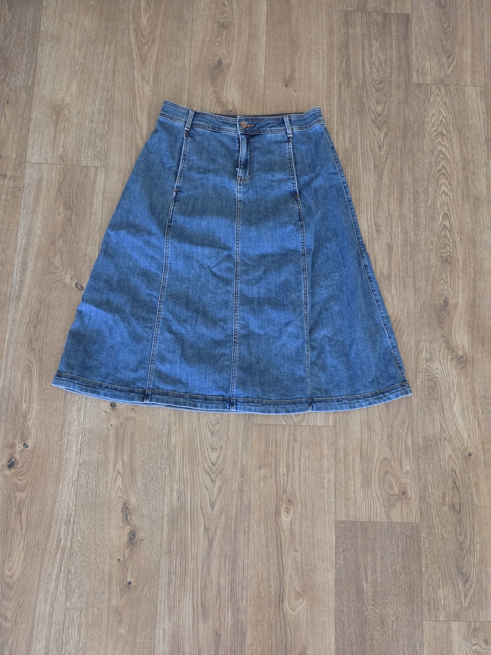 Talbots Medium Blue A-Line Denim Skirt